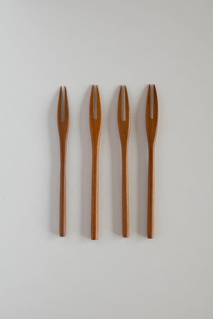 wood dessert fork 木頭點心叉