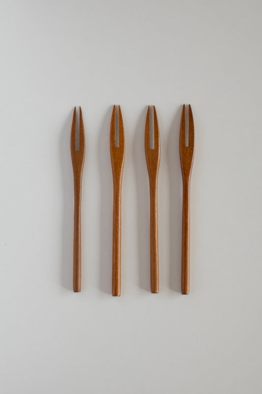 wood dessert fork 韓國咖啡廳 木頭水果叉