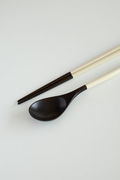 wood lacquered cutlery set 天然漆木製餐具組