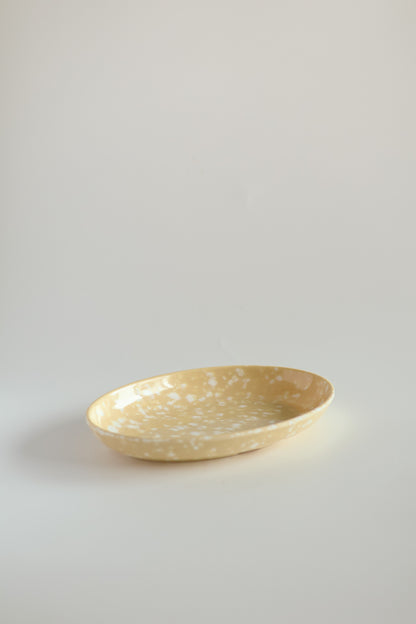 Retro marble oval plate 復古大理石 橢圓盤